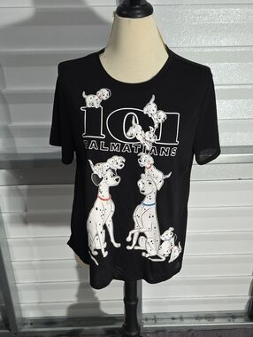 Disney Black 101 Dalmatians Graphic  Tee Size XXL